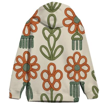 Macrame Floral Medallion Repeat lightweight hoodies