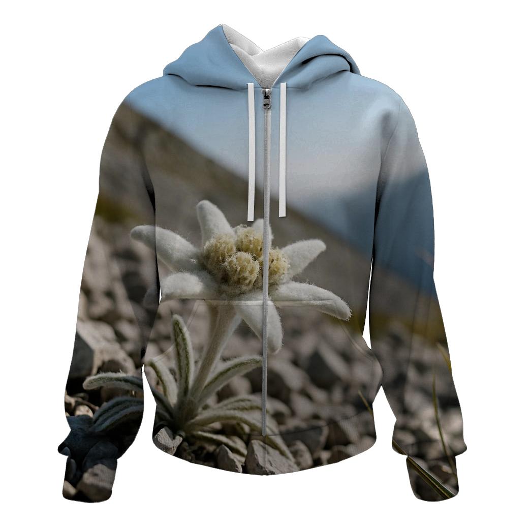 Edelweiss On Alpine Limestone Scree hoodie styles