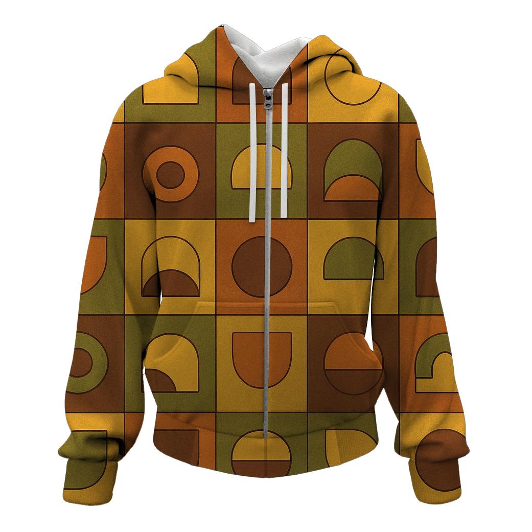Groovy Patchwork Vinyl Tiles lightweight hoodies