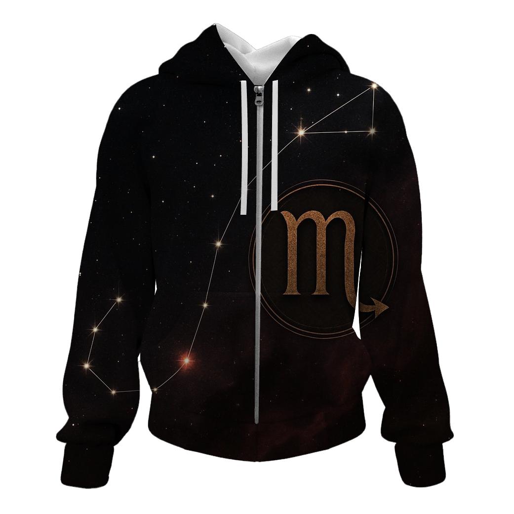 Scorpio Antares Midnight Sigil zip-up hoodies