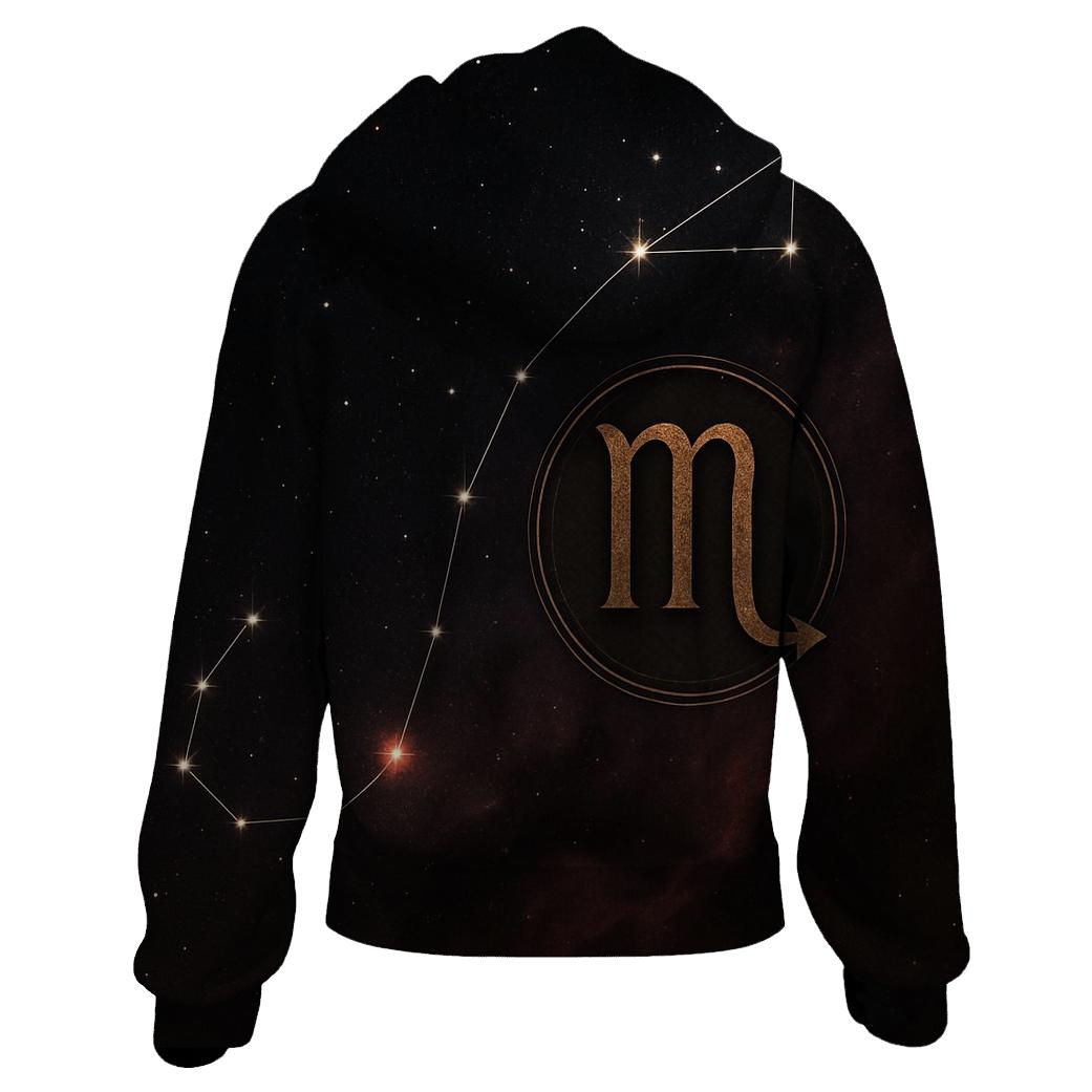 Scorpio Antares Midnight Sigil zip-up hoodies
