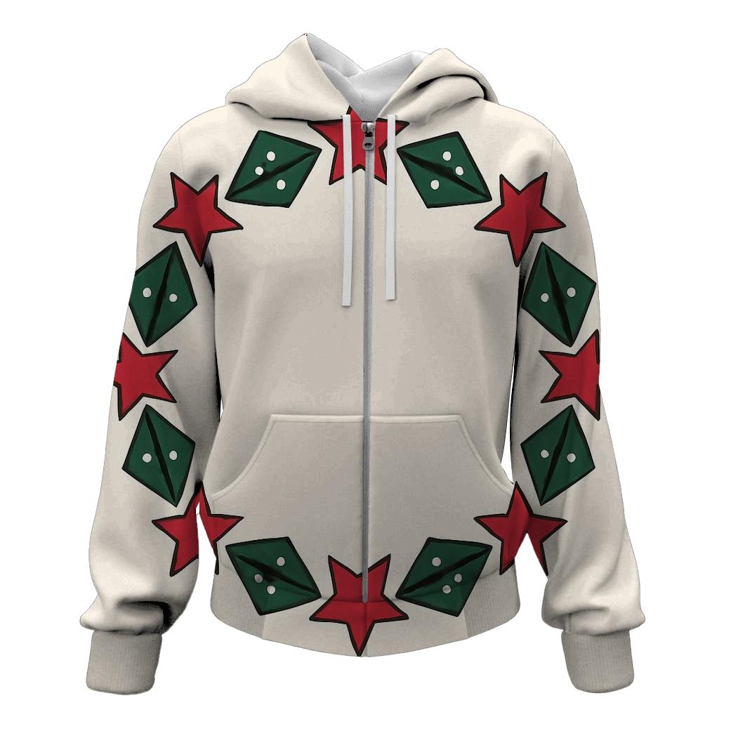 Starlit Holly Orbit Wreath heavyweight hoodies
