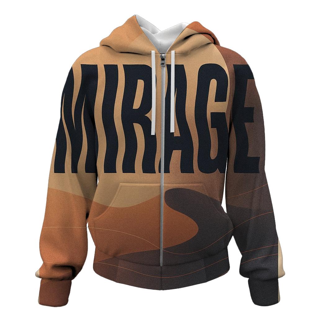 Desert Moon Mirage Typography Poster graphic hoodies