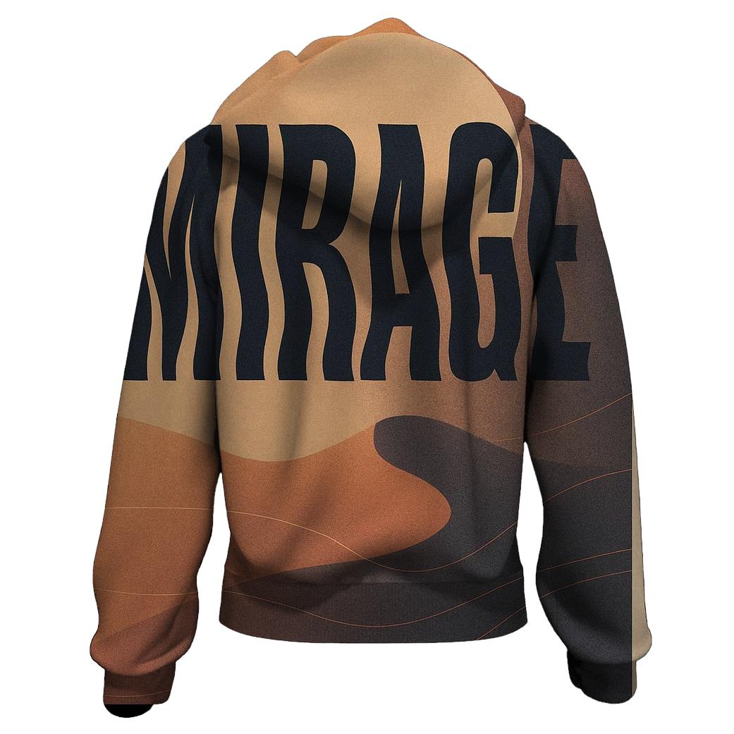 Desert Moon Mirage Typography Poster graphic hoodies