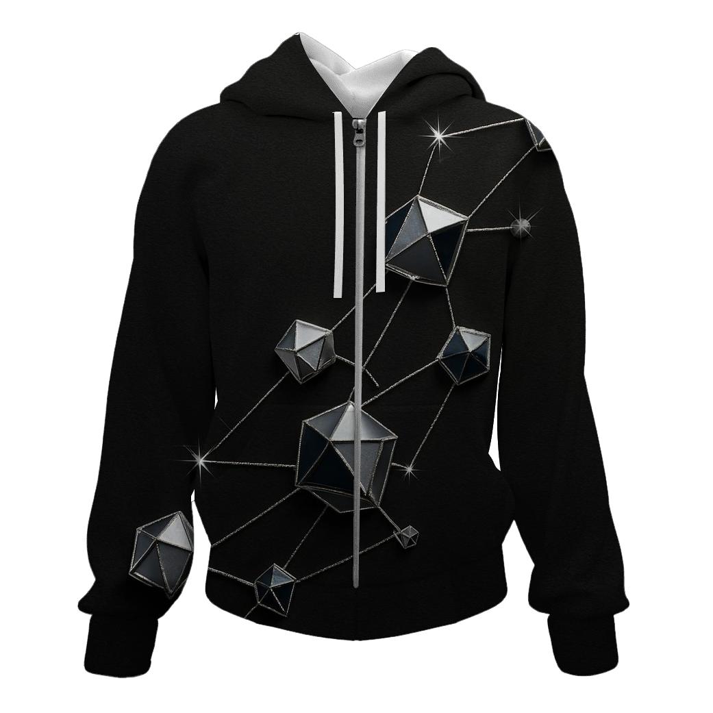 Charcoal Star Map Facets hoodies fashion
