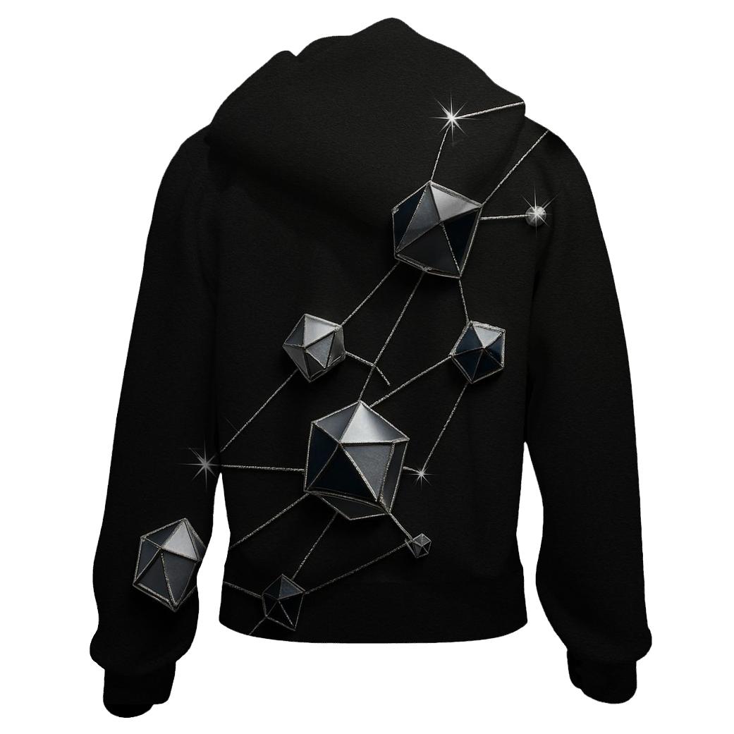 Charcoal Star Map Facets hoodies fashion