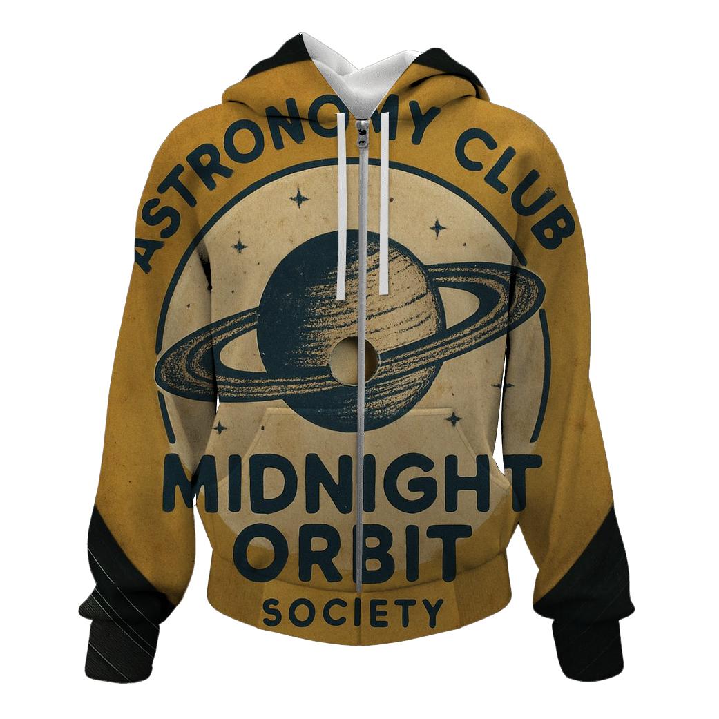 Faded Astronomy Club Vinyl Label premium hoodies