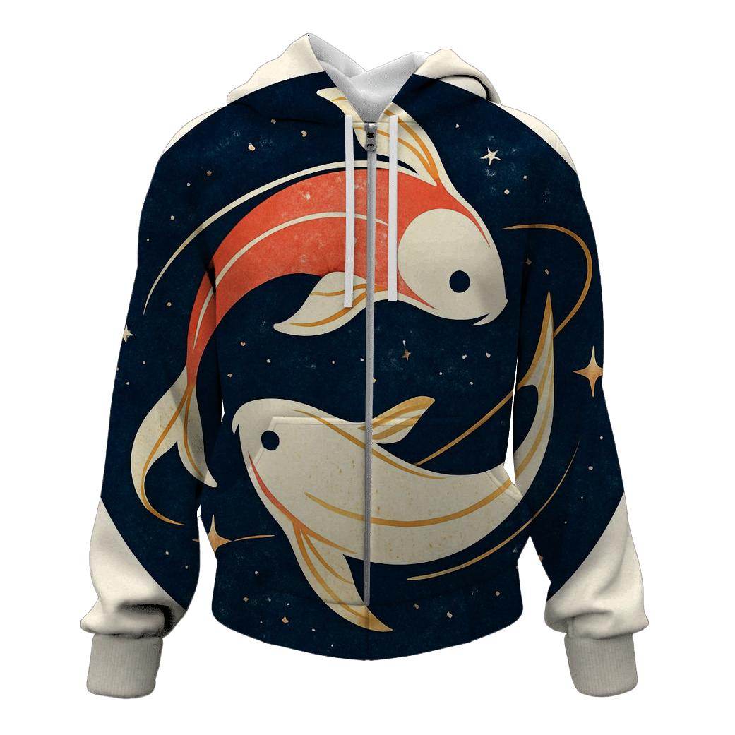 Koi Fish Orbit Yin Yang Emblem hoodie trends