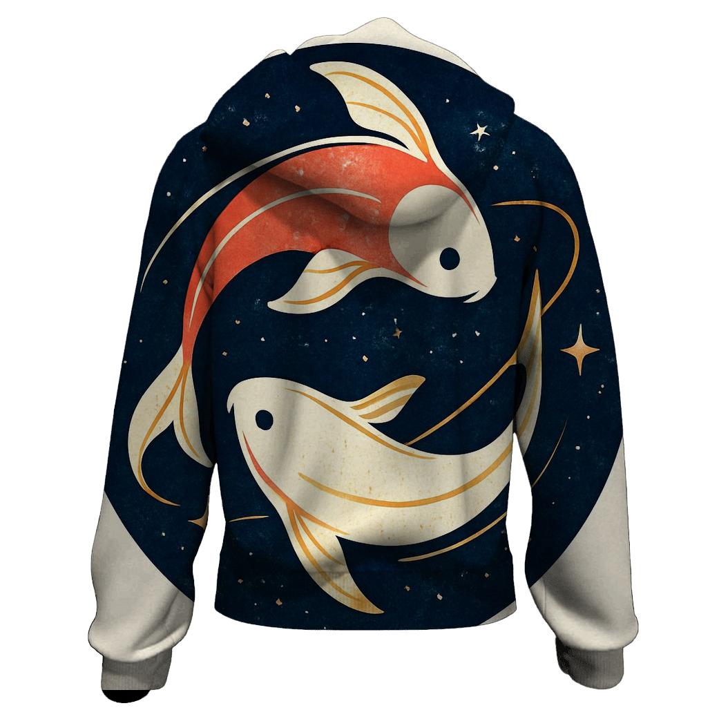 Koi Fish Orbit Yin Yang Emblem hoodie trends