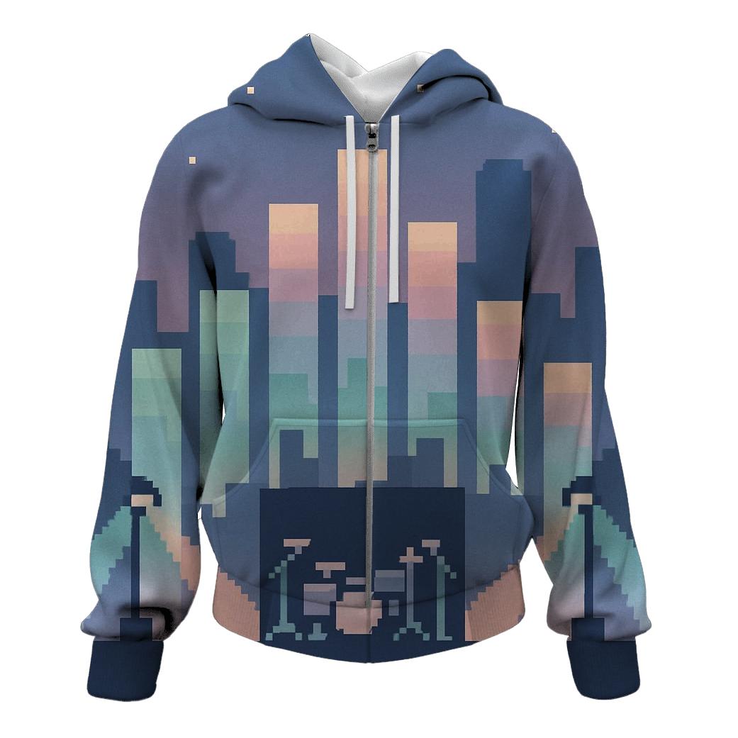 Pixel Stage Skyline hoodie styles