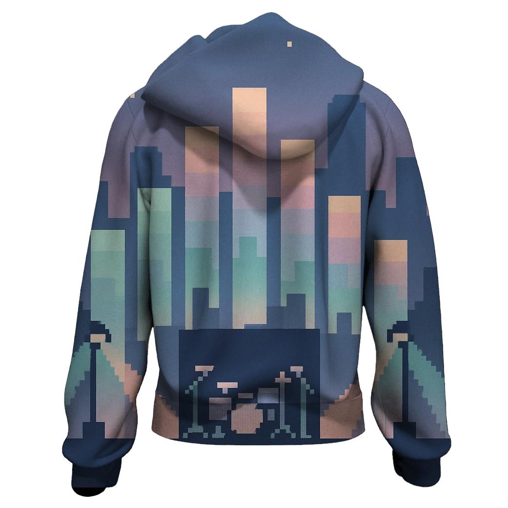 Pixel Stage Skyline hoodie styles