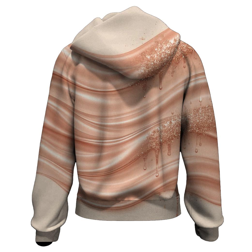 Rose Gold Shimmer Tides hoodies fashion