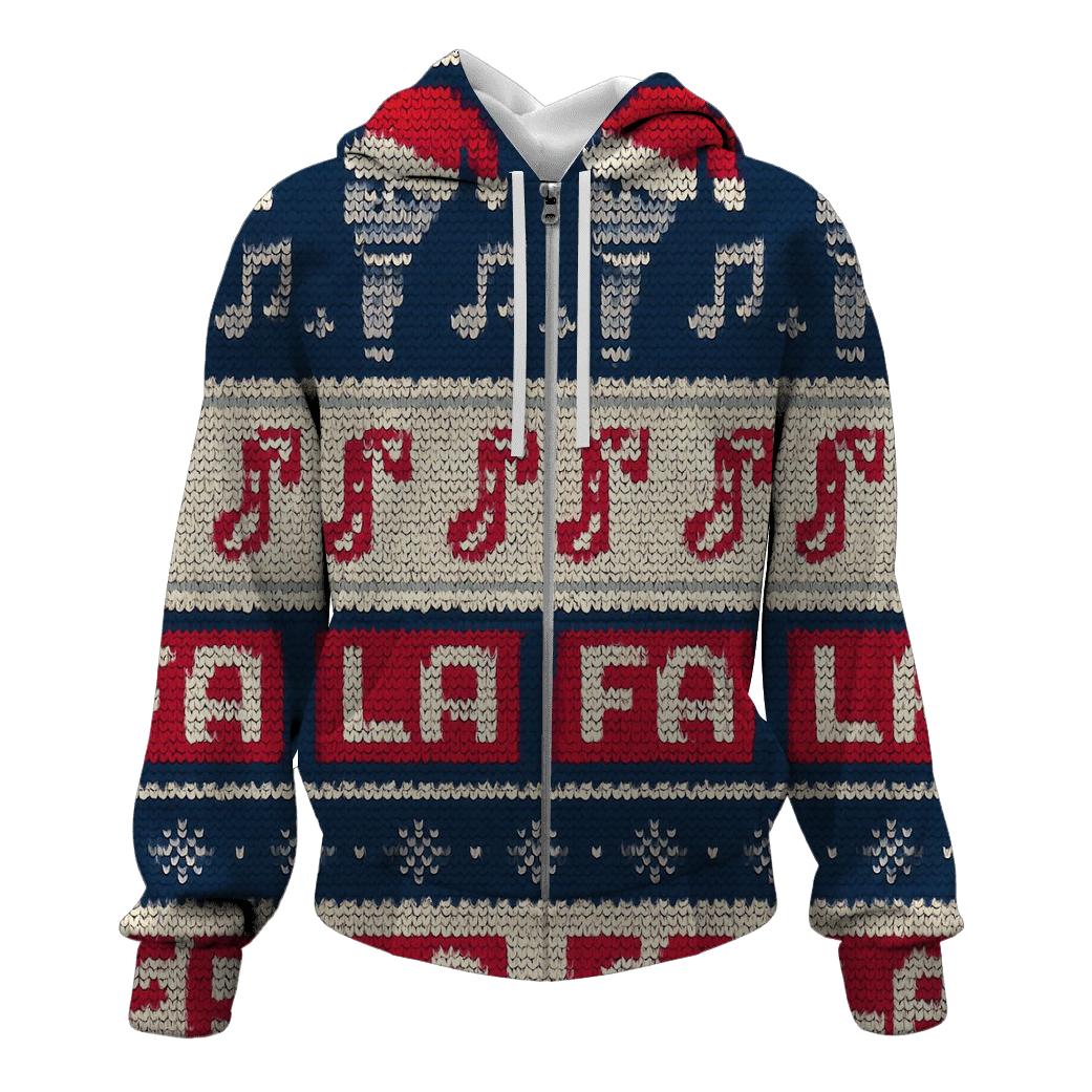 Christmas Carol Karaoke Stripe Design heavyweight hoodies