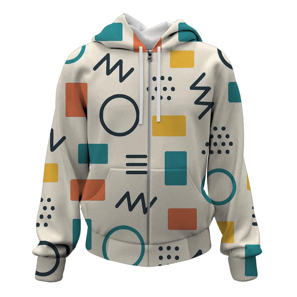 Memphis Space Station Tiles custom hoodies