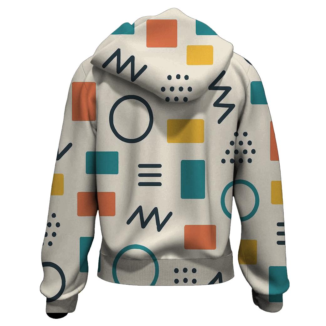 Memphis Space Station Tiles custom hoodies