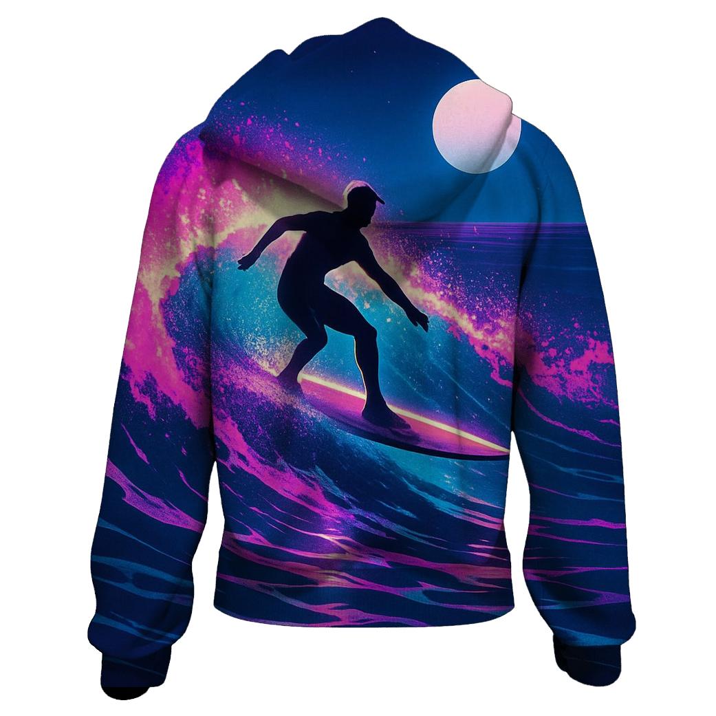 Neon Tides Longboard Surf Session hoodies fashion