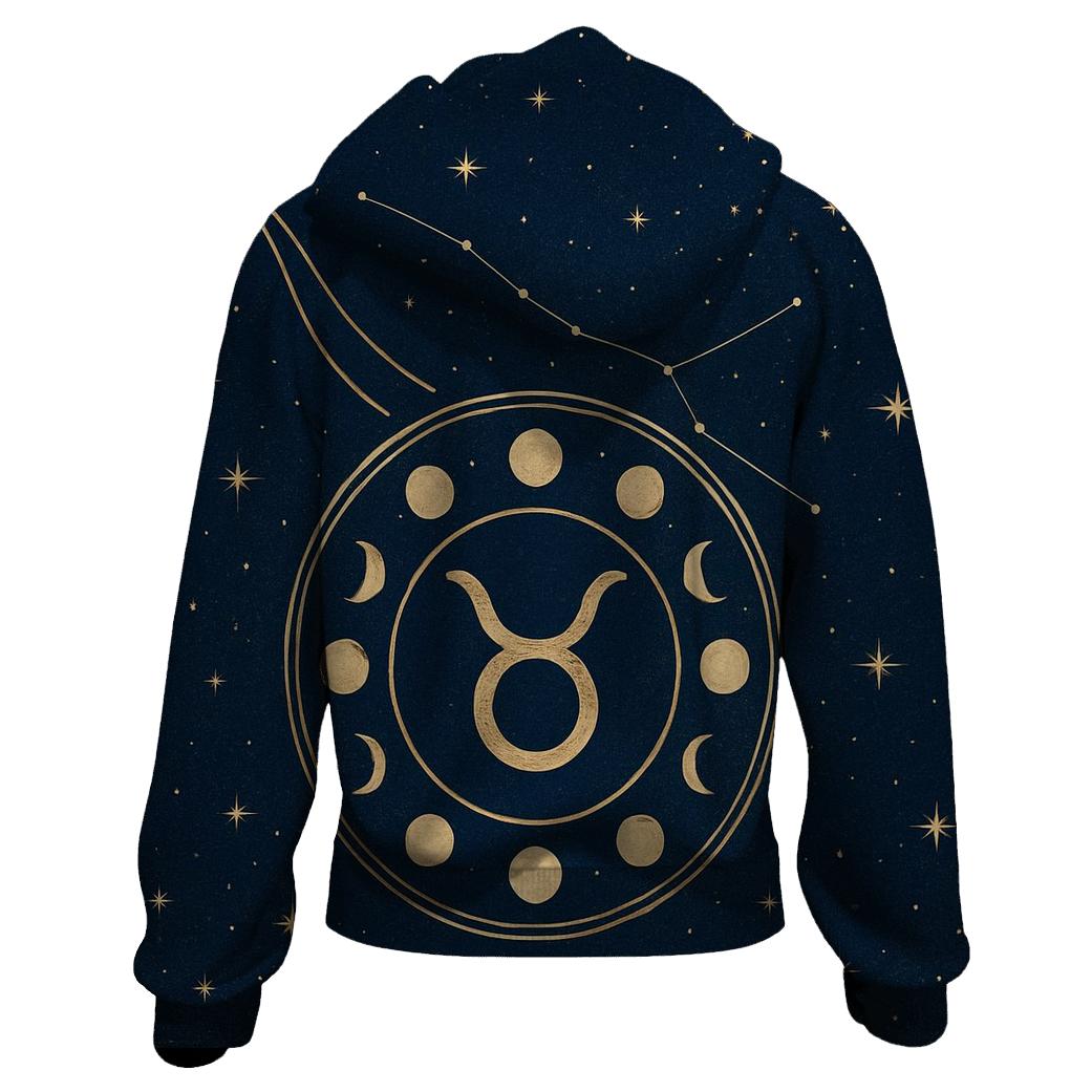Taurus Hyades Bull Moon Phase Emblem pullover hoodies