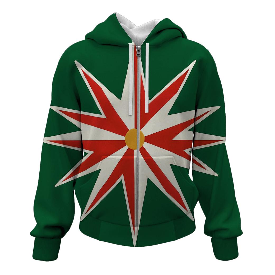 Candy Cane Polar Starburst lightweight hoodies