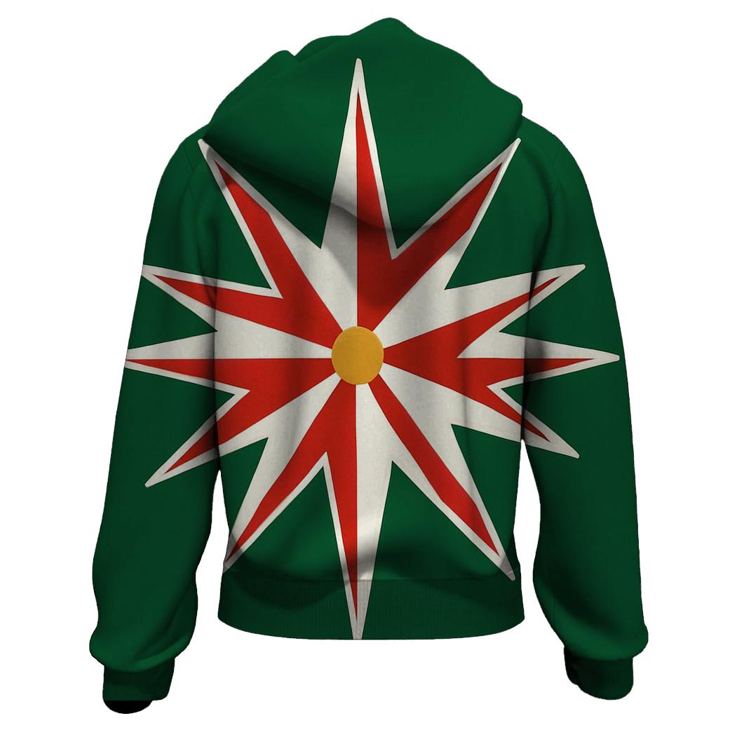 Candy Cane Polar Starburst lightweight hoodies