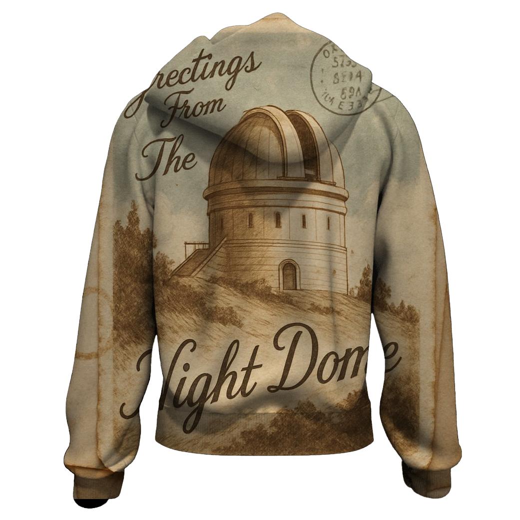 Sepia Observatory Postcard Collage pullover hoodies