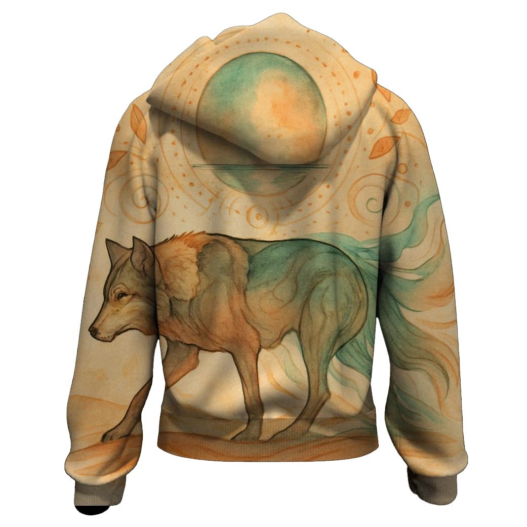 Desert Mirage Spirit Wolf hoodie designs