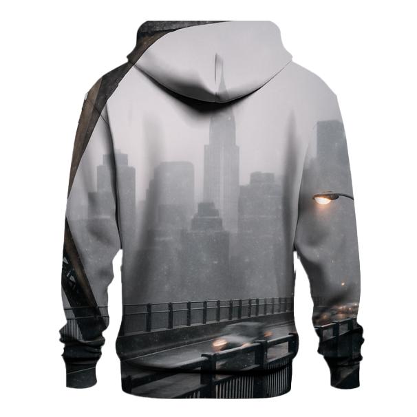 Snow Squall Over Midtown From Queensboro Bridge Walkway hoodies fashion