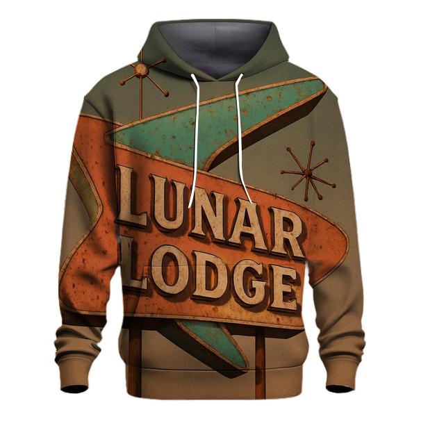 Weathered Space Age Motel Sign lightweight hoodies