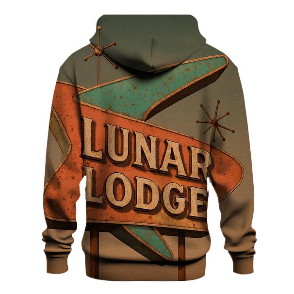 Weathered Space Age Motel Sign lightweight hoodies