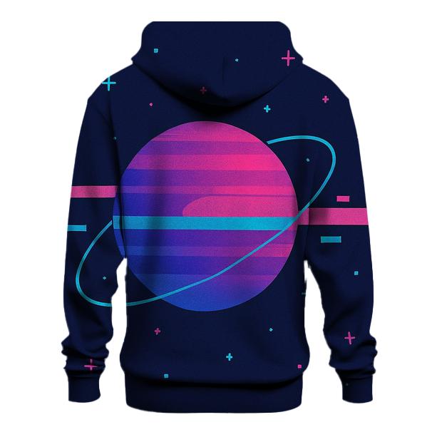 VHS Planetary Scanlines designer hoodies