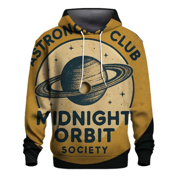 Faded Astronomy Club Vinyl Label pullover hoodies
