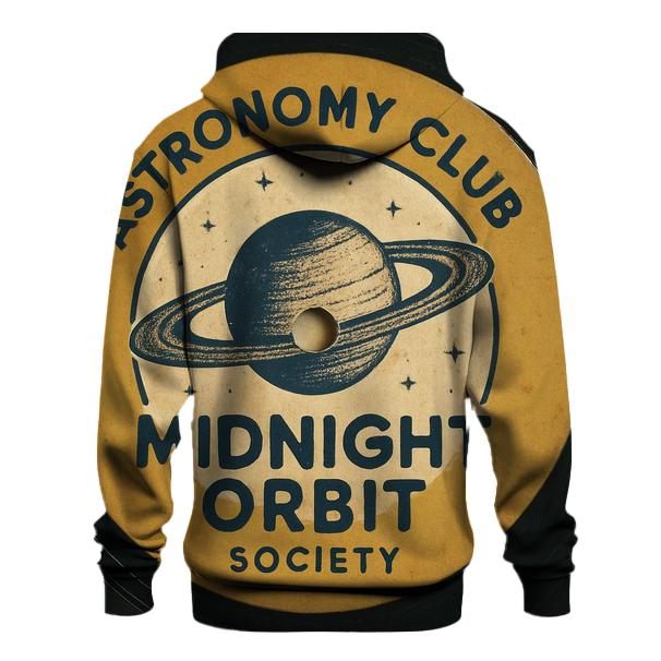 Faded Astronomy Club Vinyl Label pullover hoodies