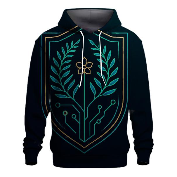 Aurora Circuit Botanical Crest hoodies fashion