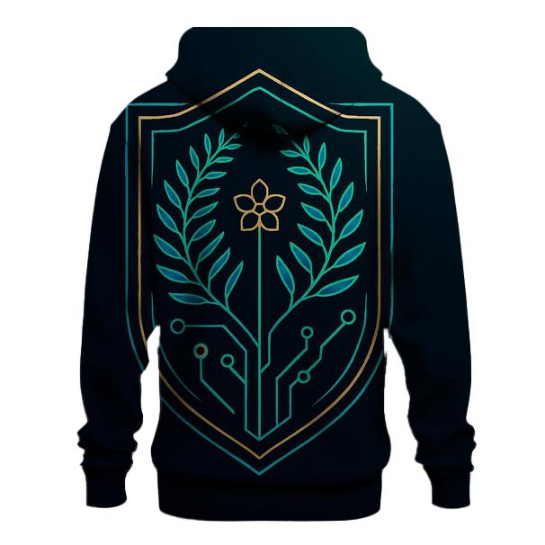 Aurora Circuit Botanical Crest hoodies fashion