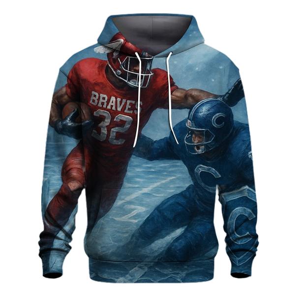 Icebound Gridiron Clash In The Windy Harbor lightweight hoodies