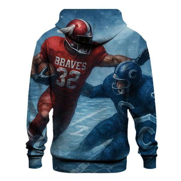 Icebound Gridiron Clash In The Windy Harbor lightweight hoodies