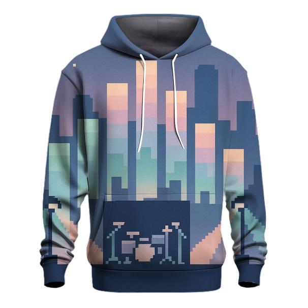 Pixel Stage Skyline pullover hoodies