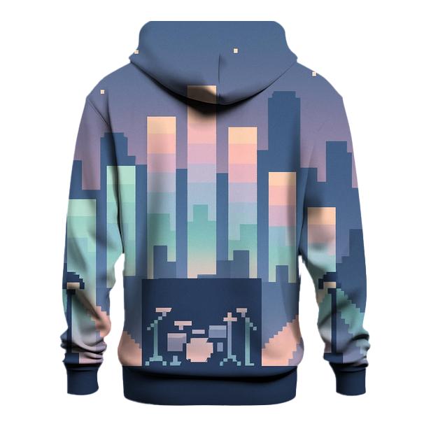 Pixel Stage Skyline pullover hoodies
