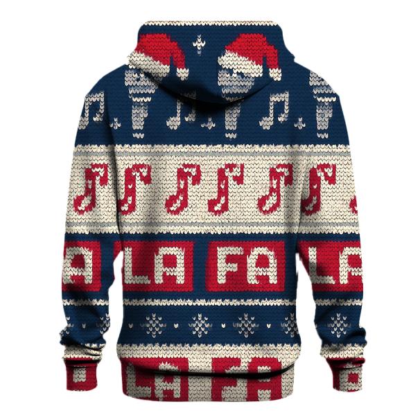 Christmas Carol Karaoke Stripe Design lightweight hoodies