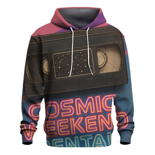 Retro VHS Star Rental Poster printed hoodies