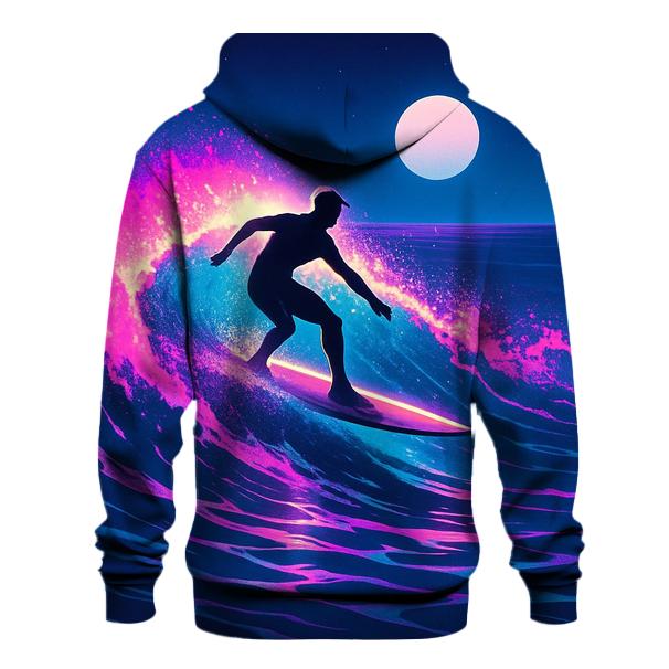 Neon Tides Longboard Surf Session embroidered hoodies