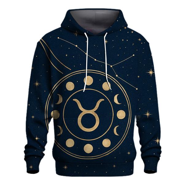 Taurus Hyades Bull Moon Phase Emblem lightweight hoodies