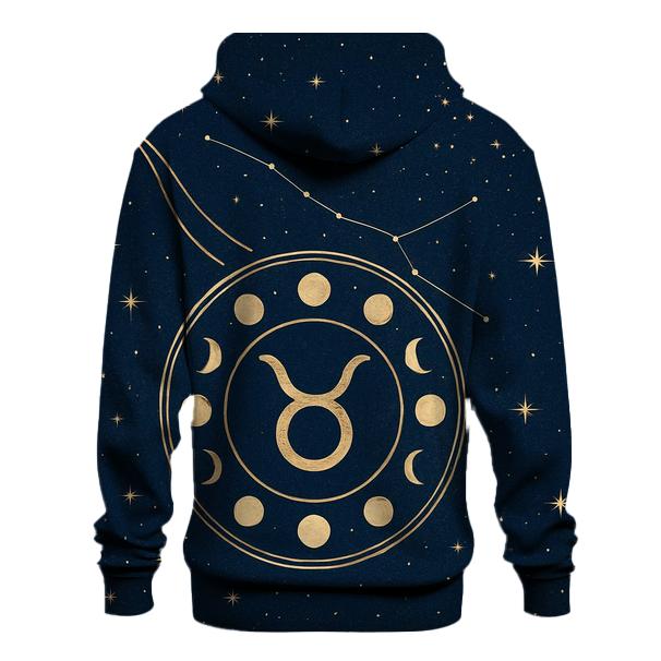 Taurus Hyades Bull Moon Phase Emblem lightweight hoodies