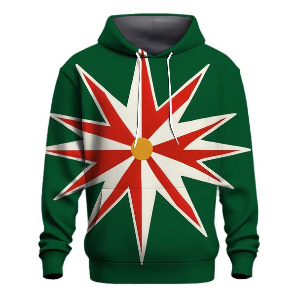 Candy Cane Polar Starburst heavyweight hoodies