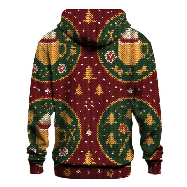 Ski Lodge Cocoa Cup Medallion Design lightweight hoodies