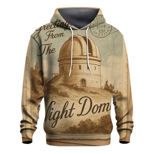 Sepia Observatory Postcard Collage heavyweight hoodies