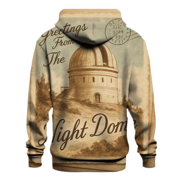 Sepia Observatory Postcard Collage heavyweight hoodies