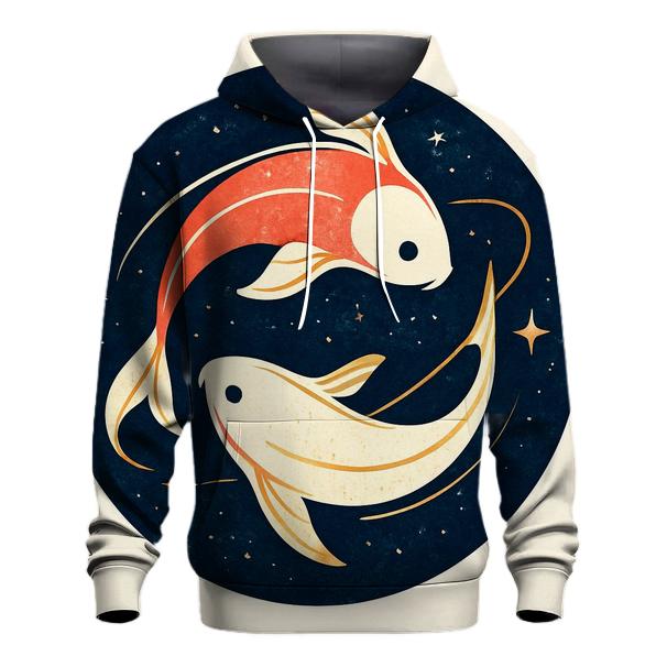 Koi Fish Orbit Yin Yang Emblem premium hoodies