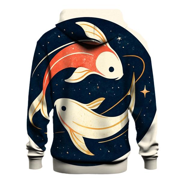 Koi Fish Orbit Yin Yang Emblem premium hoodies