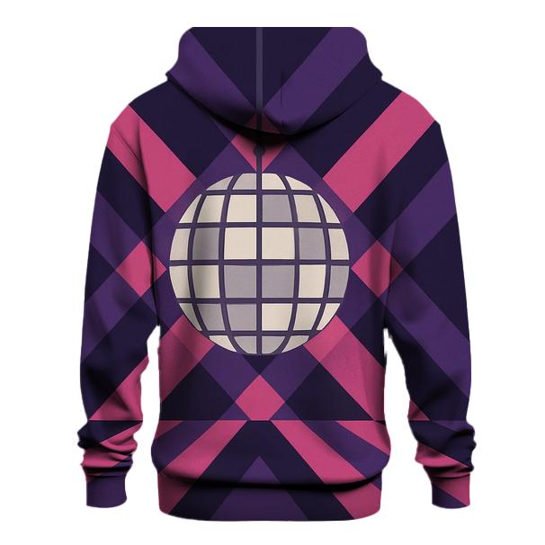 Disco Night Geometric Spotlight Grid embroidered hoodies