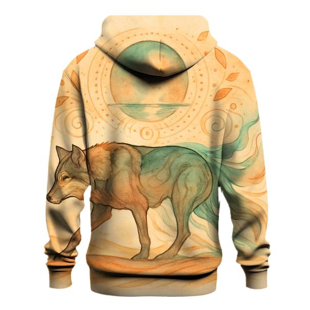 Desert Mirage Spirit Wolf heavyweight hoodies